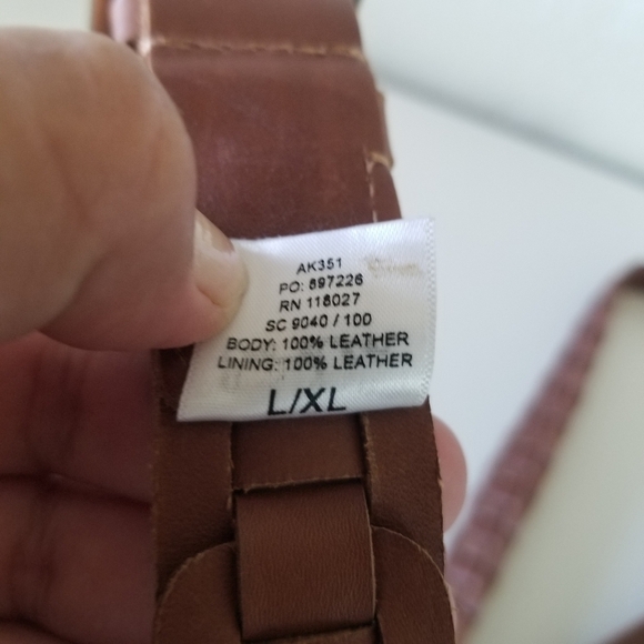 Boden Brown Leather Belt with Gold Buckle